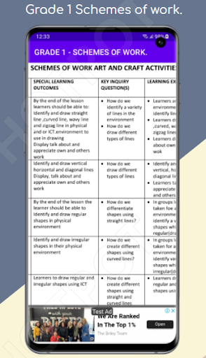 Grade 1 All schemes of work. Screen 2