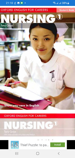 Android application Oxford English Careers Nursing screenshort