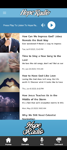 Android application Your Hope Radio screenshort