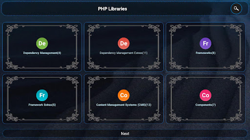 Screenshot of PHP Libraries and Compiler
