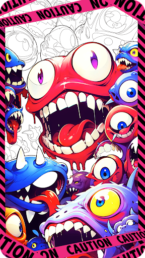 Android application Dark Fantasy Coloring Games screenshort