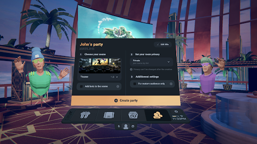 Screenshot of CINEVR+, Virtual Movie Theater
