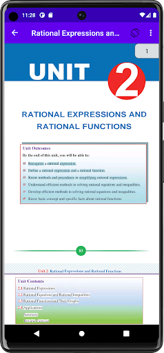 Mathematics Grade 11 Textbook Screen 3