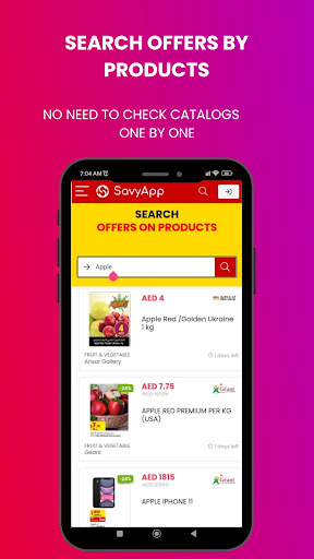 SavyApp Screen 2