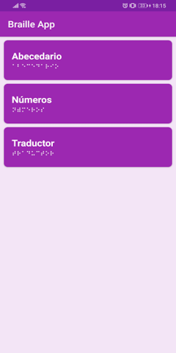 Android application Braille App screenshort