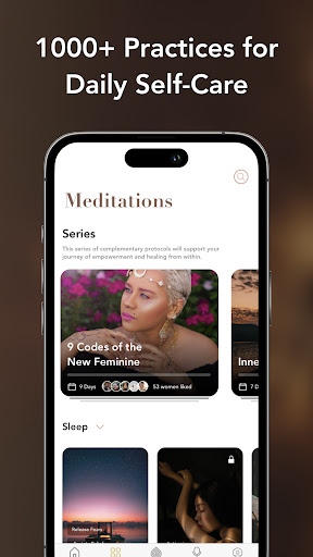Screenshot of Goddess: Self Care, Wellbeing