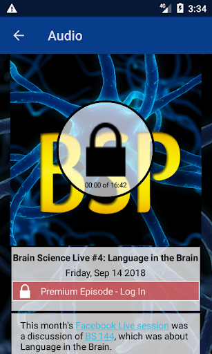 Android application Brain Science Podcast screenshort