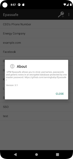 Epassafe Password Manager Screen 3