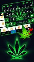 screenshot of Neon Cannabis Keyboard Backgro