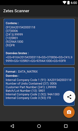 Zetes Scanner Screen 2