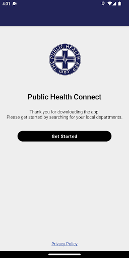 Android application Public Health Connect screenshort