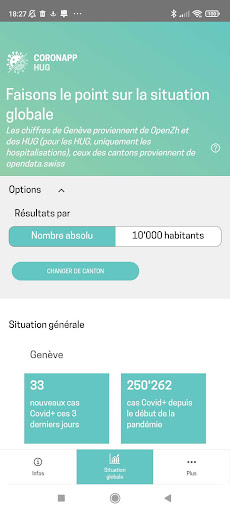 Coronapp-HUG Screen 2