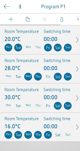 JUNG Temperature Config Screen 2