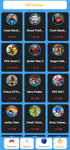 PS2 PSP Games Emulator Pro Screen 2