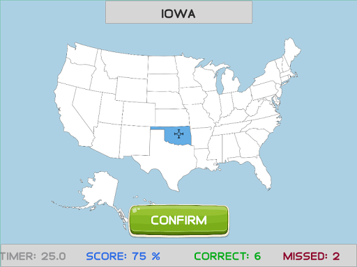 Geography Map Trainer Screen 2