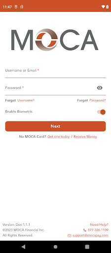 Android application Mocapay screenshort