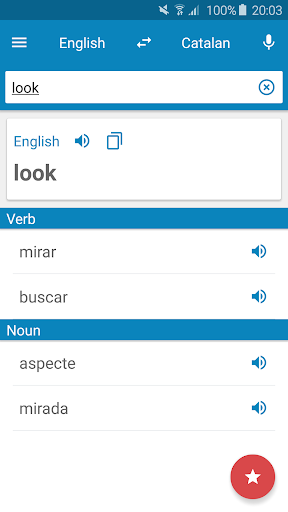Android application Catalan-English Dictionary screenshort