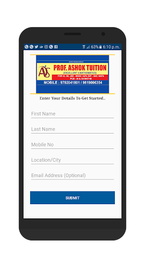 Prof. Ashok Sir Tuitions Screen 3