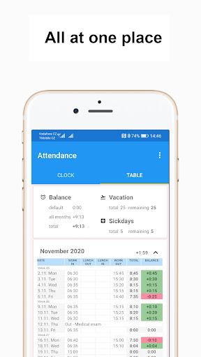 Work Attendance - Time tracker Screen 2