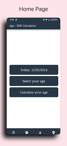 Android application Age - BMI Calculator: Health screenshort