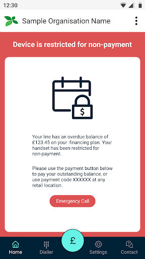 Trustonic Telecoms Client Screen 3