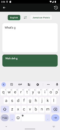 Jamaican Patwah Translator Screen 3