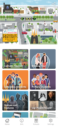 Android application Catholic Precinct Walking App screenshort
