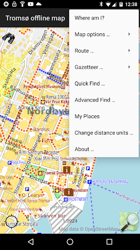 Tromsø offline map Screen 3