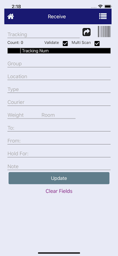 TrackIT Scan Screen 2