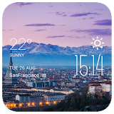 Turin weather widget/clock icon