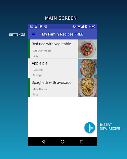 Android application My Family Recipes screenshort