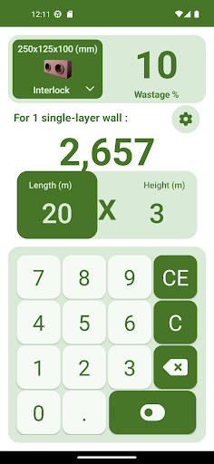 BIFA Calculator Screen 2