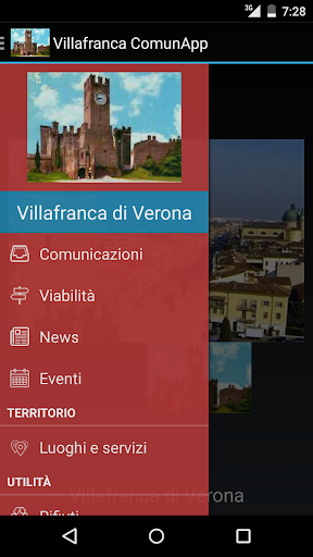 Android application Villafranca ComunApp screenshort