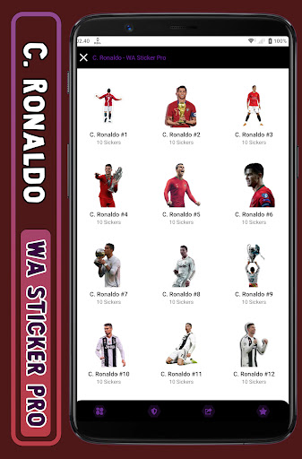 Android application Ronaldo - WA Sticker Pro screenshort