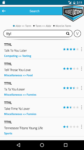 Abbreviations.com Screen 2