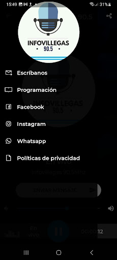 FM Infovillegas 90.5Mhz Screen 2