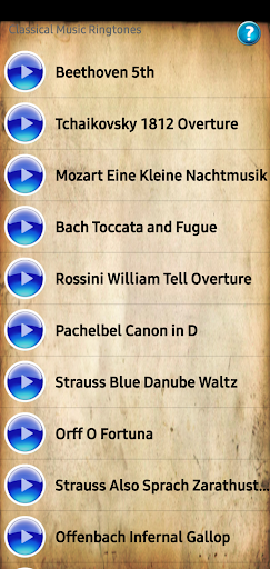 Android application Classical Music Ringtones screenshort
