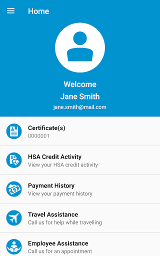 mybluecross® mobile Screen 2