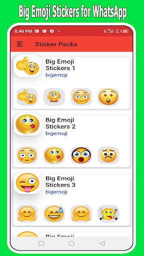 Big Emoji Sticker for WhatsApp