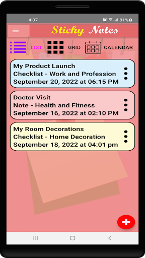 Sticky Notes - Note Organizer Screenshot