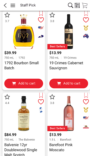 Android application Campbell's Wines & Liquor screenshort