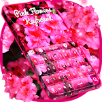 Cover Image of Download Pink Flowers Keyboard  APK