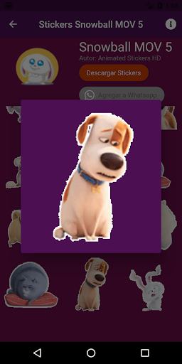 Animated Snowball Stickers for WhatsApp.