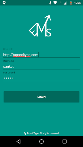 Android application EMS-Enquiry Management System screenshort