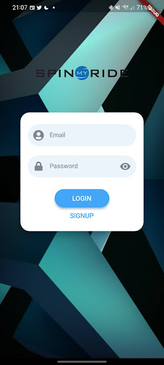 Android application Spin my ride screenshort