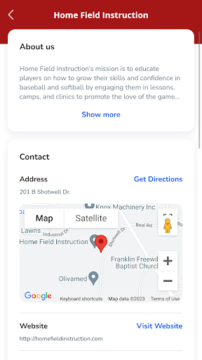 Android application Home Field Instruction screenshort