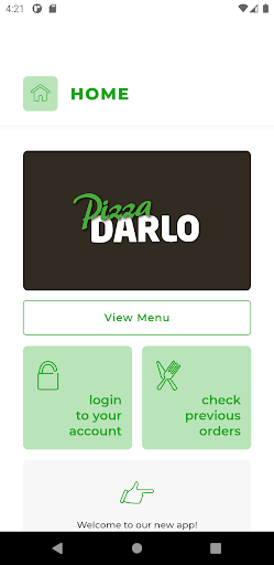 Android application Pizza Darlo screenshort