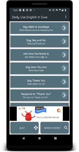Android application Learn English In Ewe screenshort