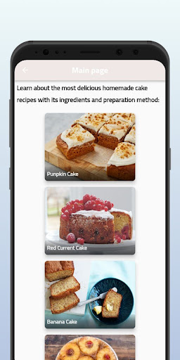 Android application Homemade Cake screenshort