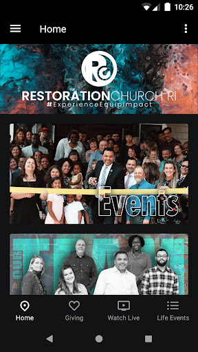 Android application Restoration Church RI screenshort